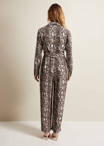 Phase Eight Snake Constance Jumpsuit Brown Canada | AGIMVP-584